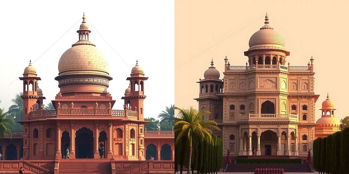 Time Tactics India - Regional Variations Time Tactics India showing regional variations with different Indian architectural styles from North and South India